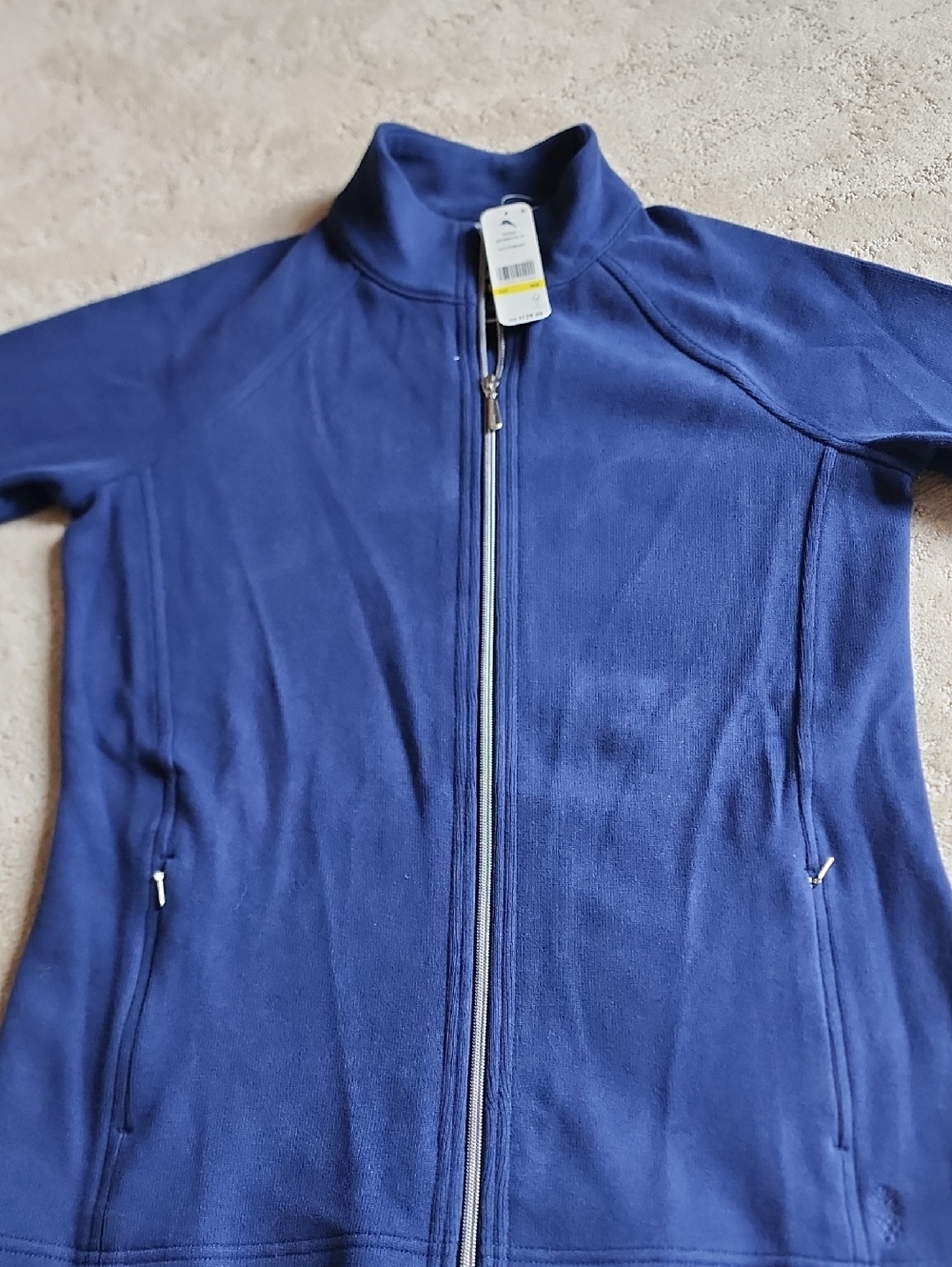 Tommy Bahama Navy Full-Zip Fleece Jacket